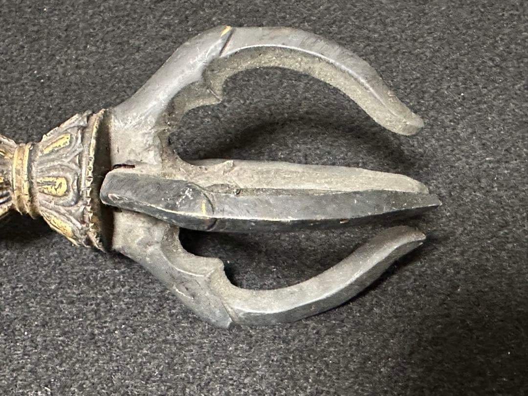 五鈷杵 密教法具 チベット お守り厄除け 長さ22cm 重さ555g 降魔杵B