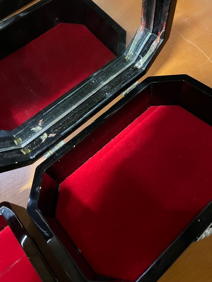 漆器 収納箱セット 花柄と鳥模様　アクセサリーケース　現状品