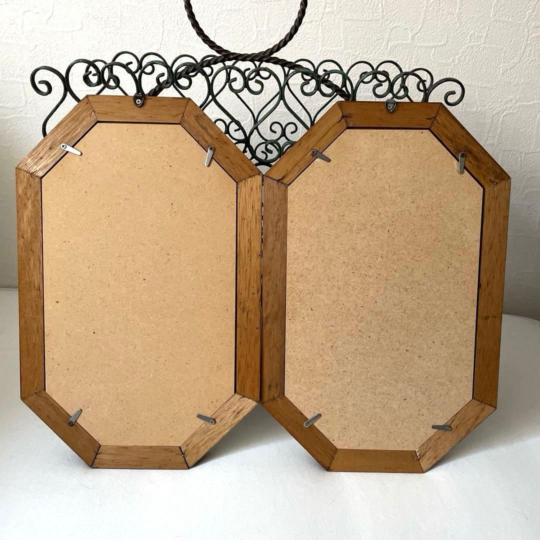 フランス製♡押し花アートフレーム♡幸せメッセージ入り♡ペア♡