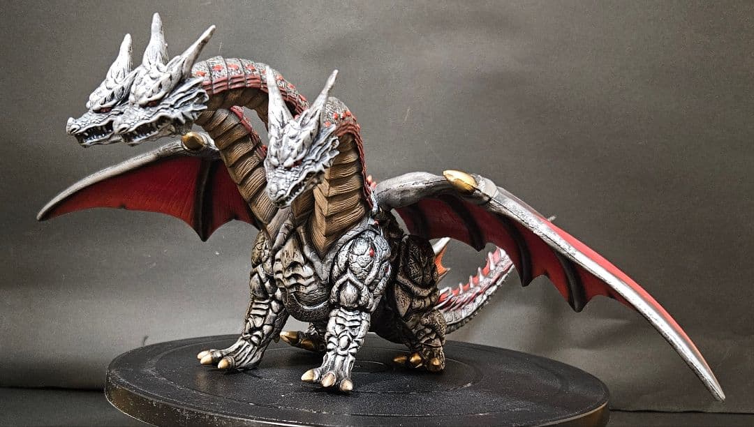 ゴジラ怪獣ソフビ　デスギドラ　リペイント完成品