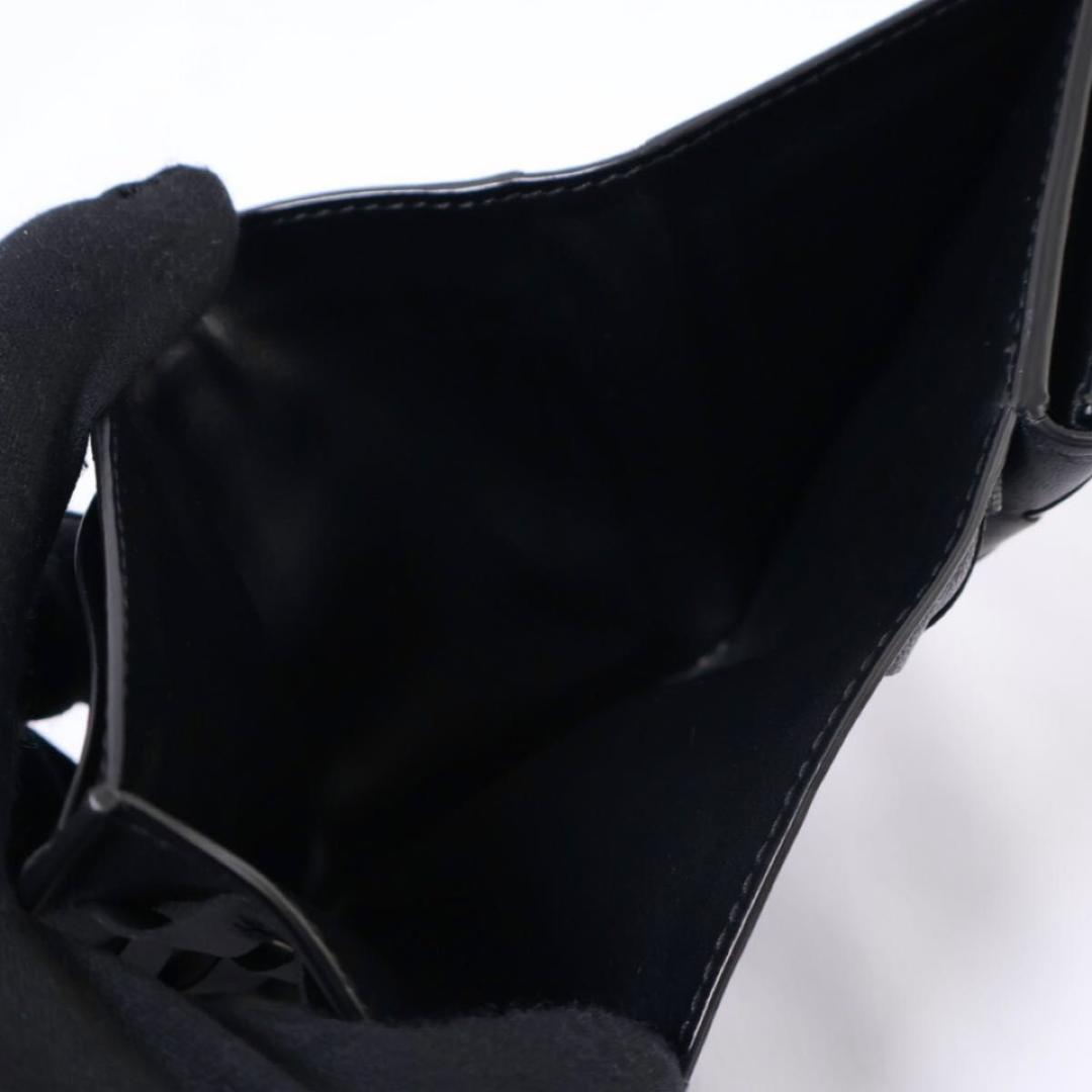 【超極美品】BOTTEGAVENETA 三つ折り財布　イントレチャート　黒