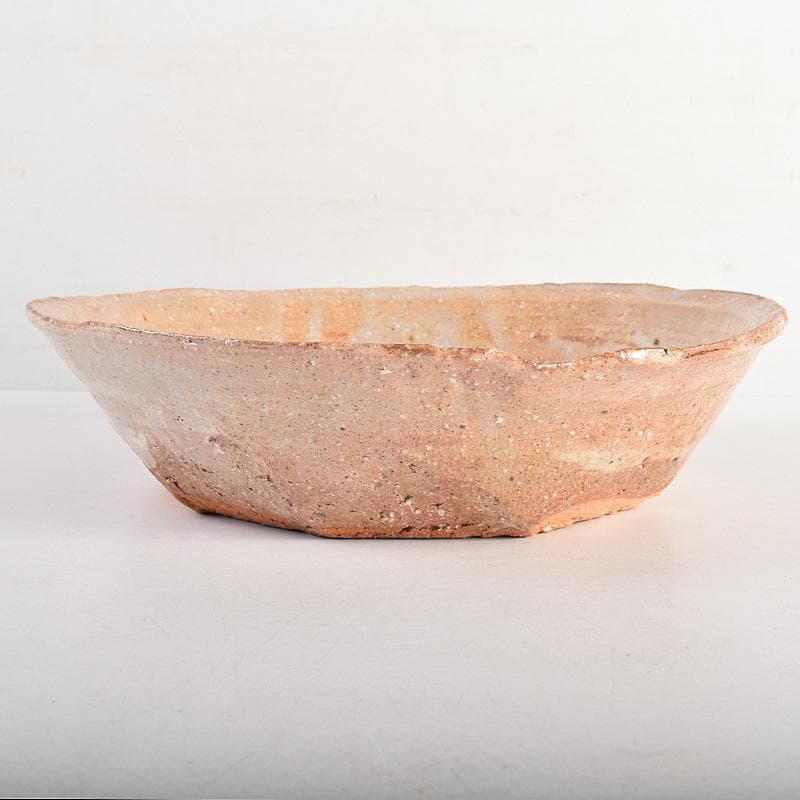 茶道具　萩焼　十代　三輪休雪作　菓子器　共箱　V　R8787B