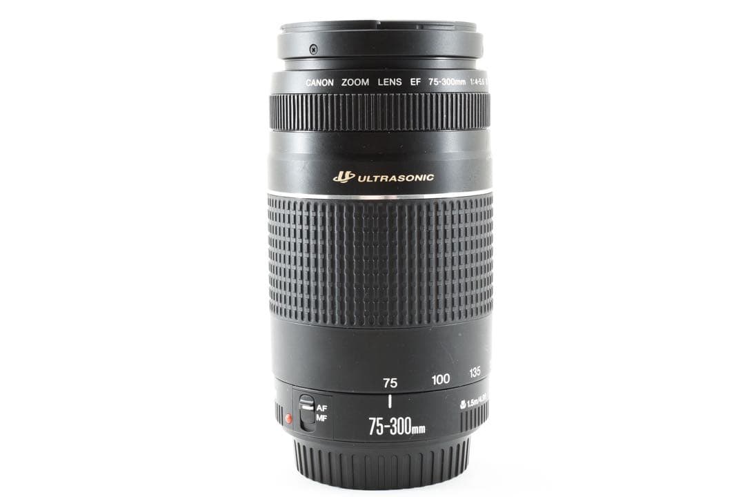 迫力の300㎜/フード付/望遠レンズ　Canon EF75-300㎜