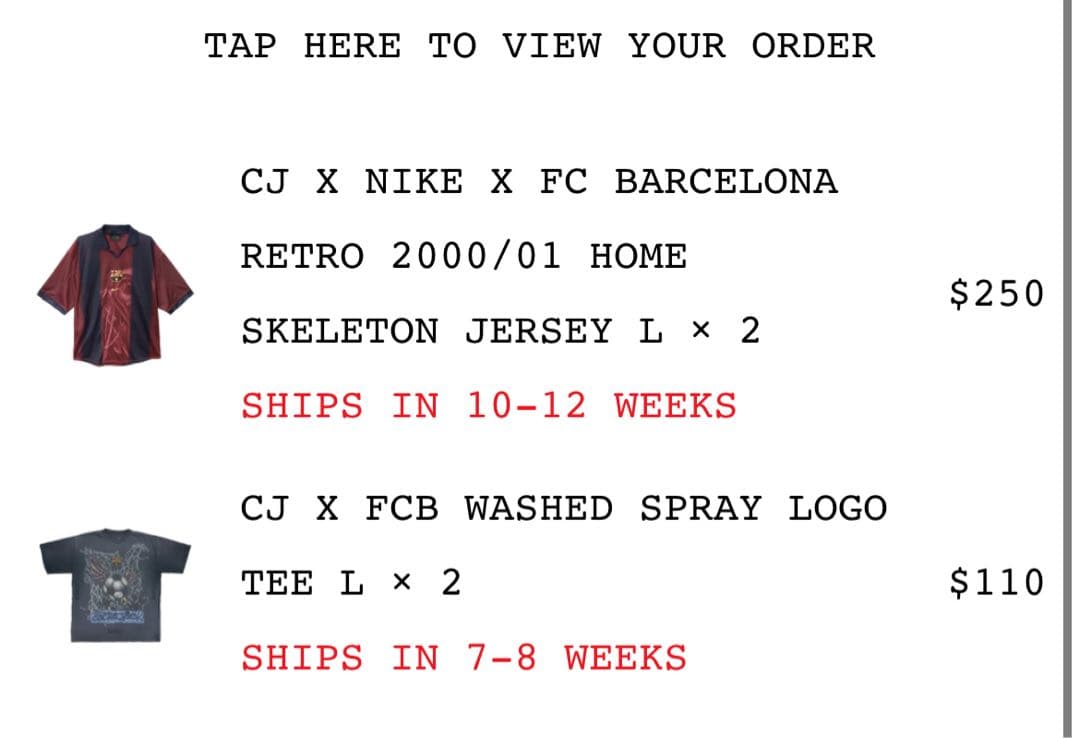 Travis Scott × FC Barcelona コラボ Tシャツ