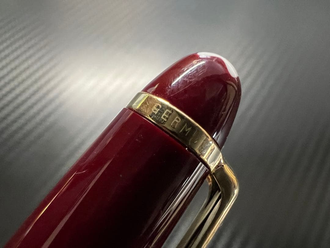 モンブラン 万年筆 極美品 144 F 中白 ボルドー