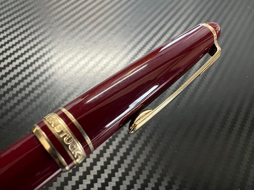 モンブラン 万年筆 極美品 144 F 中白 ボルドー