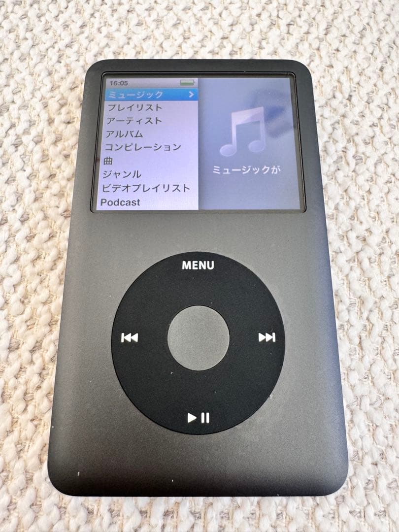 【極美品】iPod classic 第6世代 160GBブラック 新品バッテリー