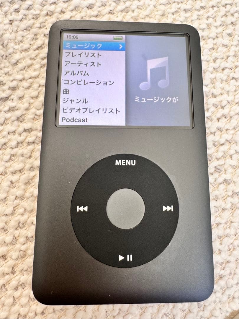 【極美品】iPod classic 第6世代 160GBブラック 新品バッテリー