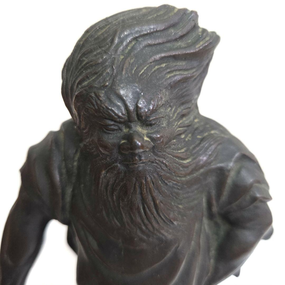 ブロンズ　古銅　アイヌ刀　シャクシャイン　アイヌ戦士　銅像