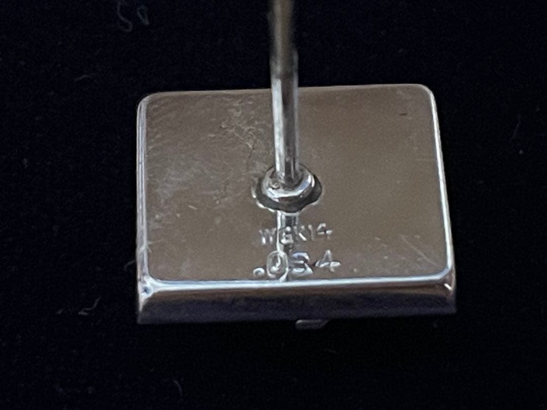 K14 WG ダイヤモンド 0.34ct カフス片側 3.2g