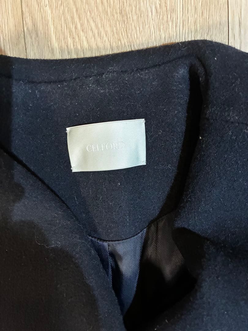 CELFORDセルフォード　ビッグカラーショートコート　ネイビー