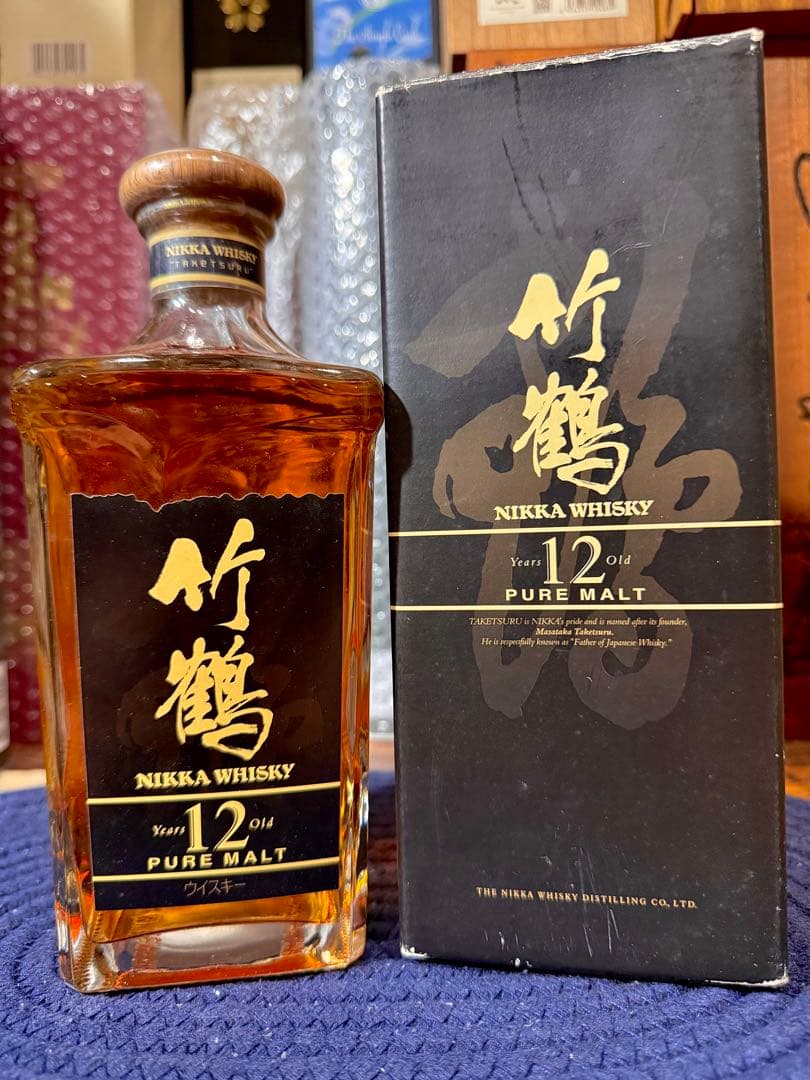 【希少】ニッカ 竹鶴 12年 ピュアモルト ウイスキー 角瓶