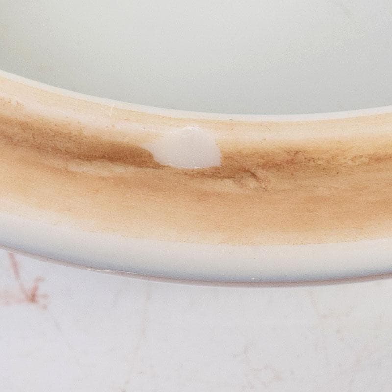 中国　成化年製款　五彩山水文　香合　時代箱　V　6998