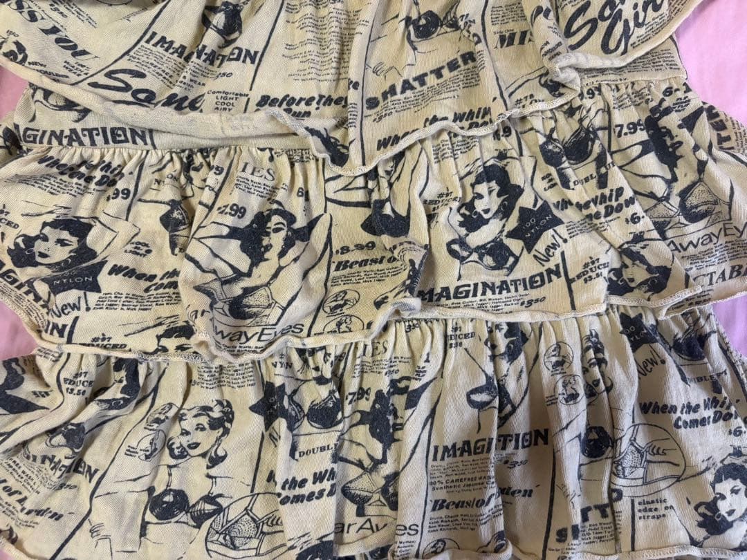 HYSTERIC GLAMOUR ローリング・ストーンズ フリルタンクトップ