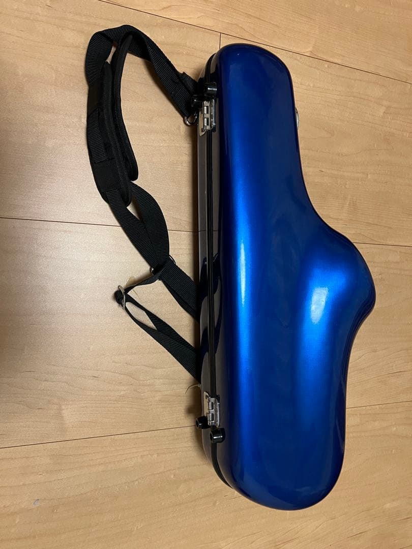 アルトサックス ハードケース 青(譜面台付)