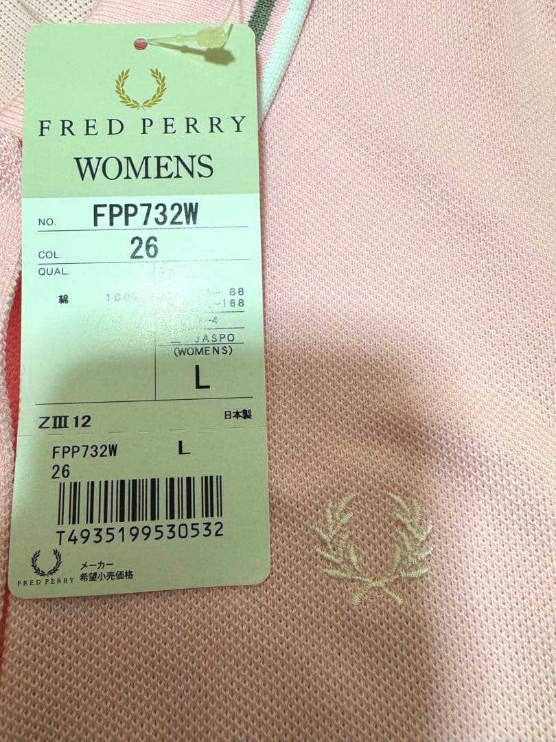 【新品・タグ付✨レアカラー】FRED PERRY ポロシャツ 桜ピンク Lサイズ