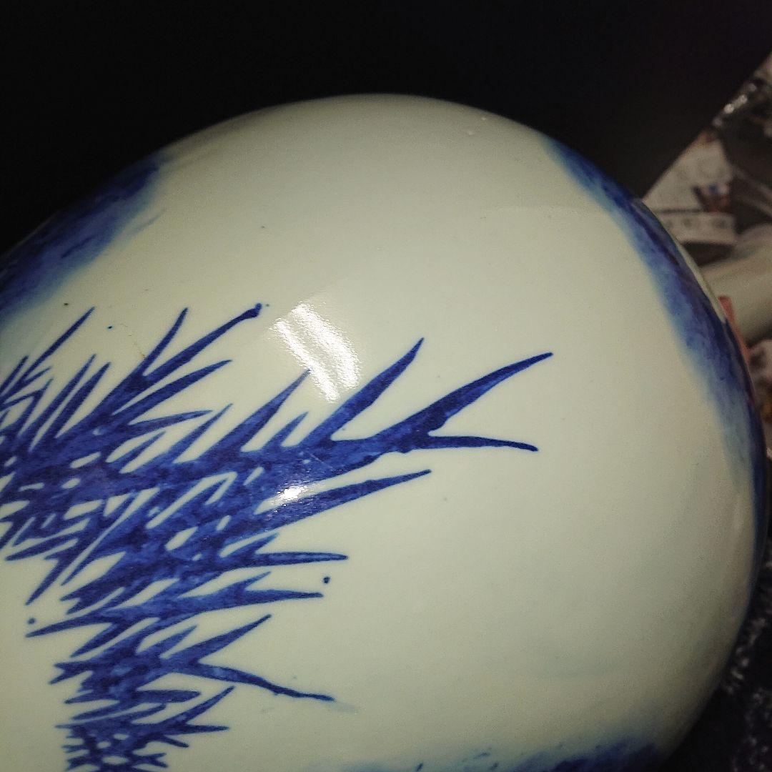 レトロ伊万里、特大染付徳利花瓶