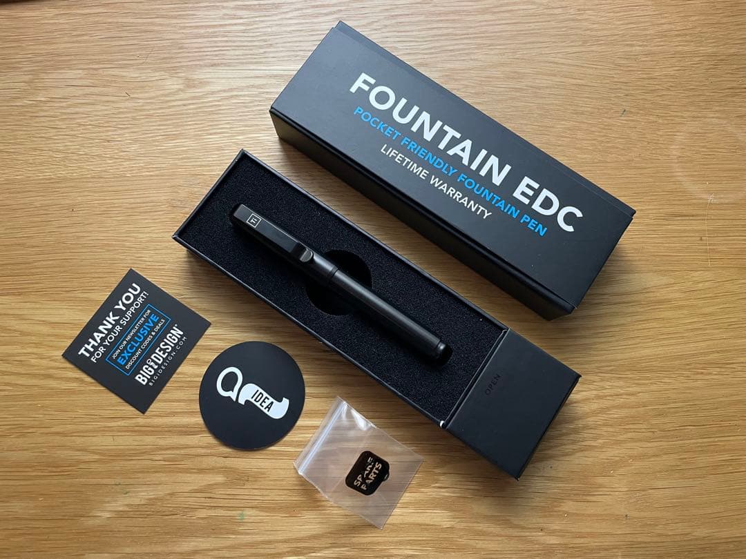 Big Idea Design チタン製万年筆　DLCブラック　FE