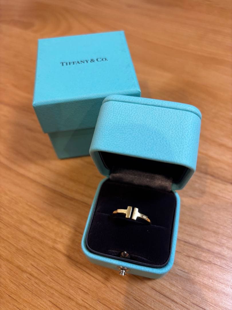 りなティファニーTワイヤーリング　ゴールド18Ｋ