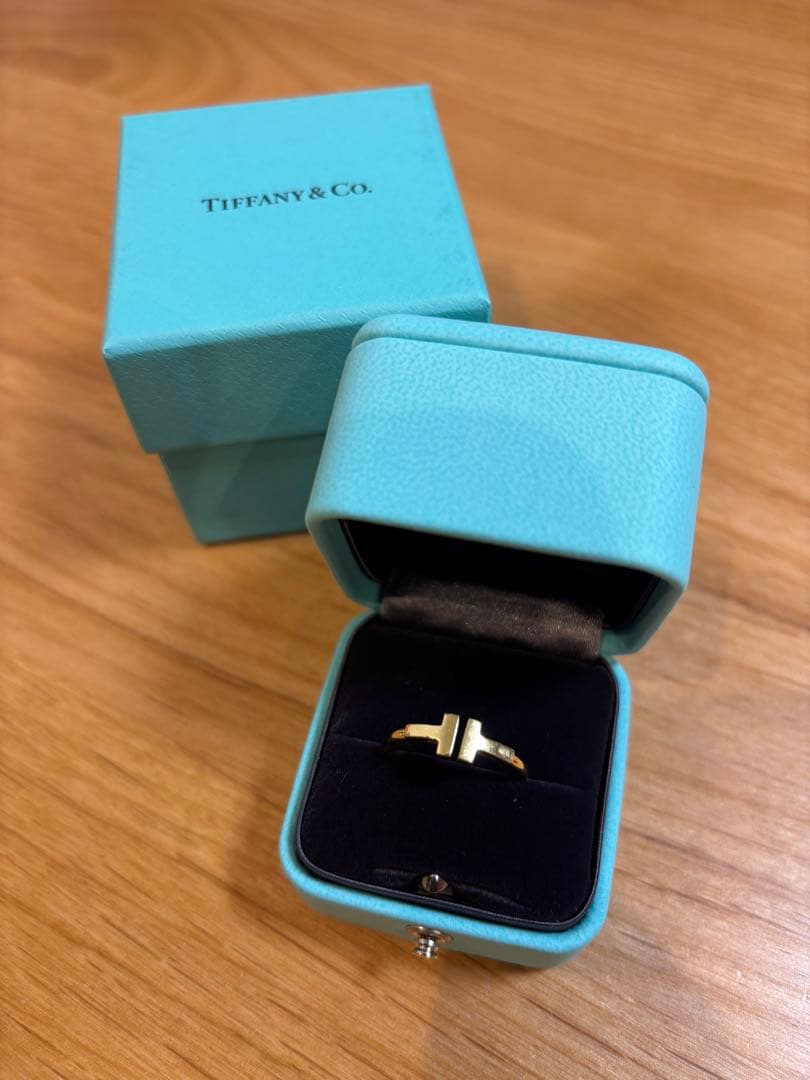 りなティファニーTワイヤーリング　ゴールド18Ｋ