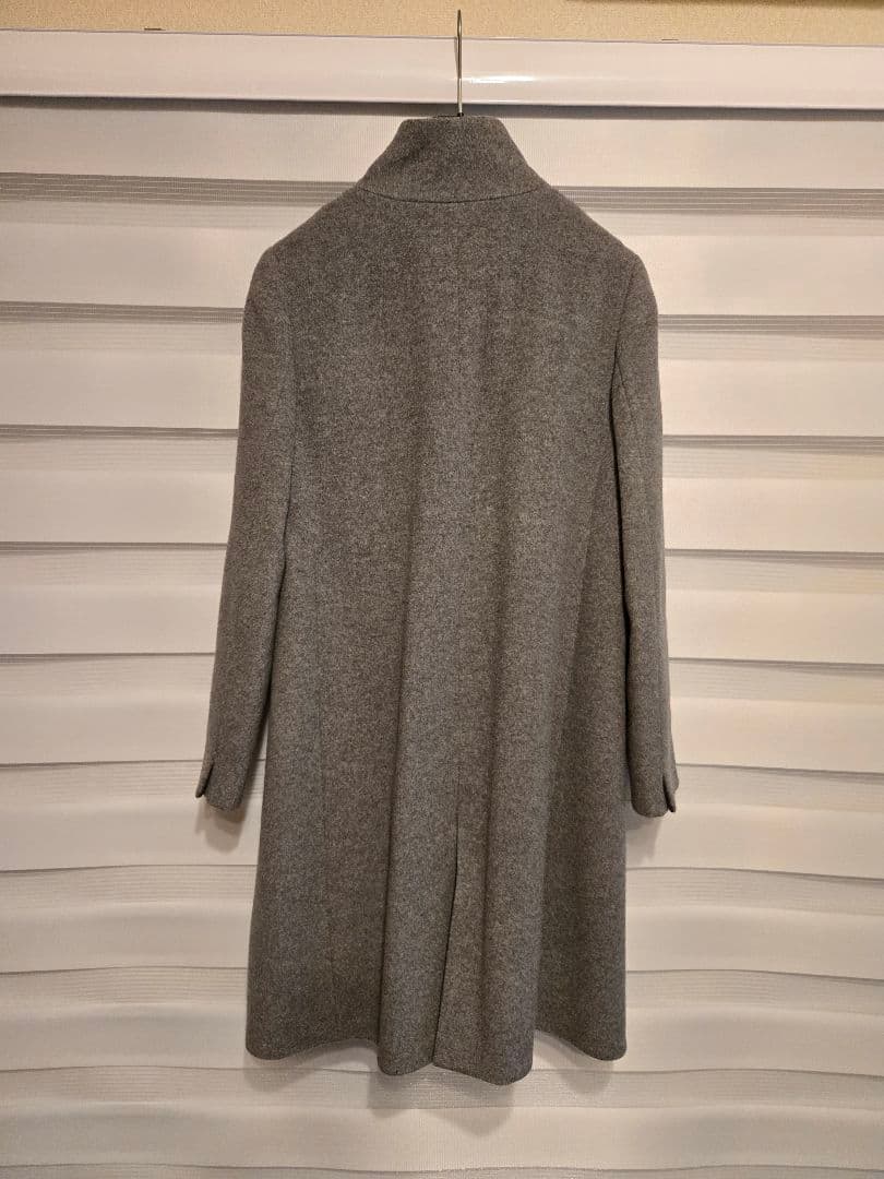 自由区　スタンドカラーウールコート