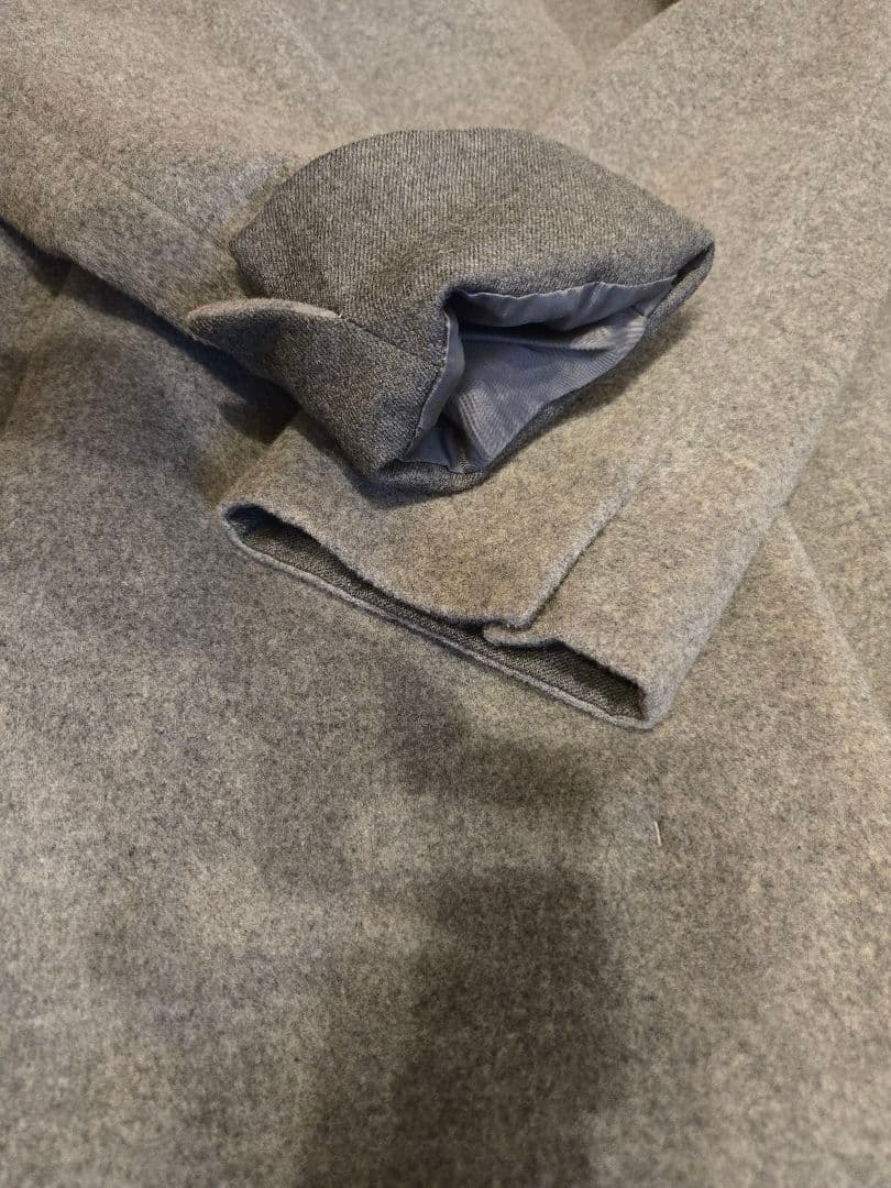 自由区　スタンドカラーウールコート