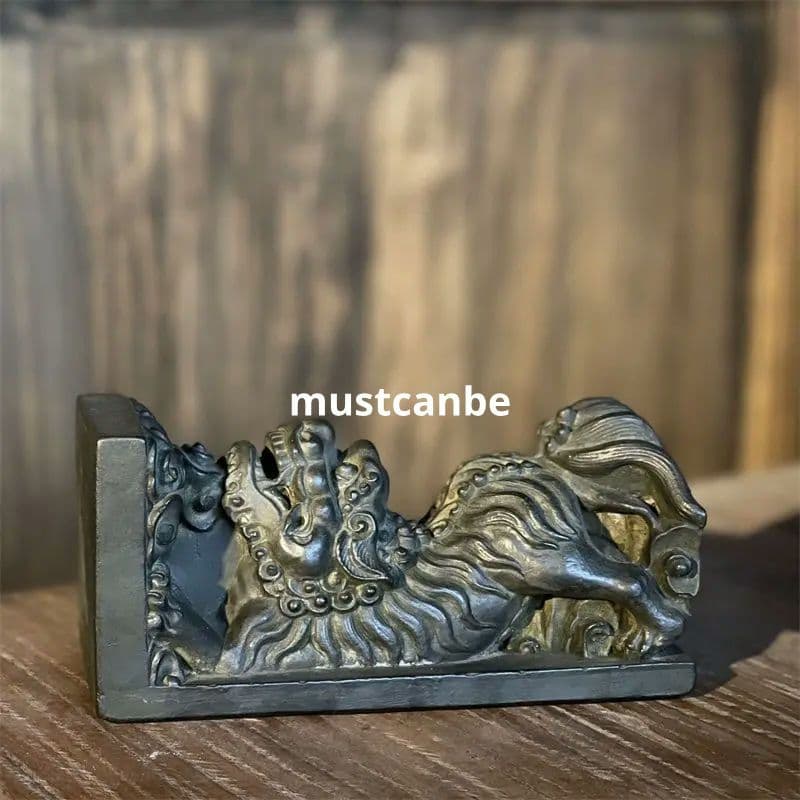 彫刻 獅子 書斎 文鎮筆置き 家具 装飾品 工芸品 置物