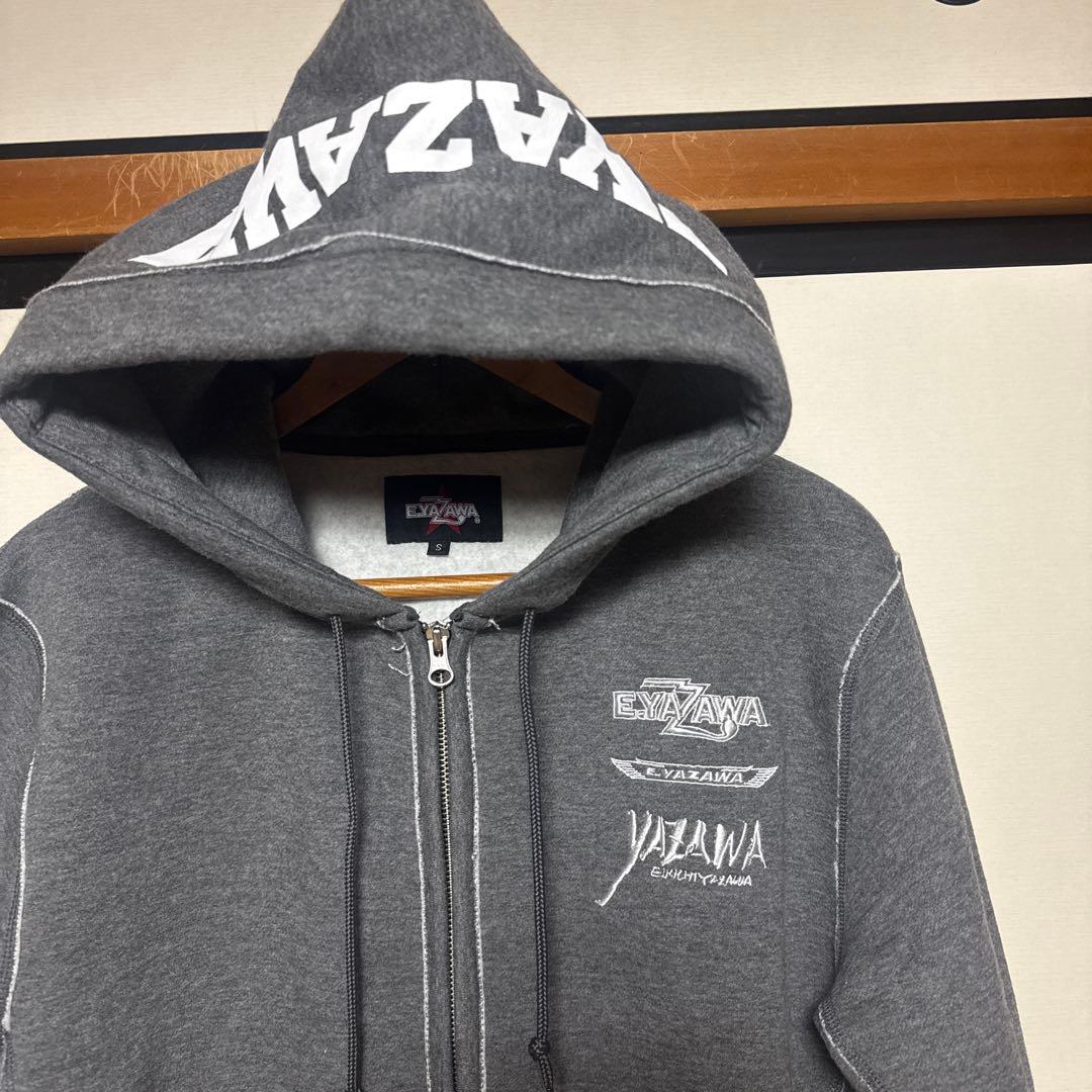 矢沢永吉 ジップアップパーカー グレー　刺繍　Sサイズ