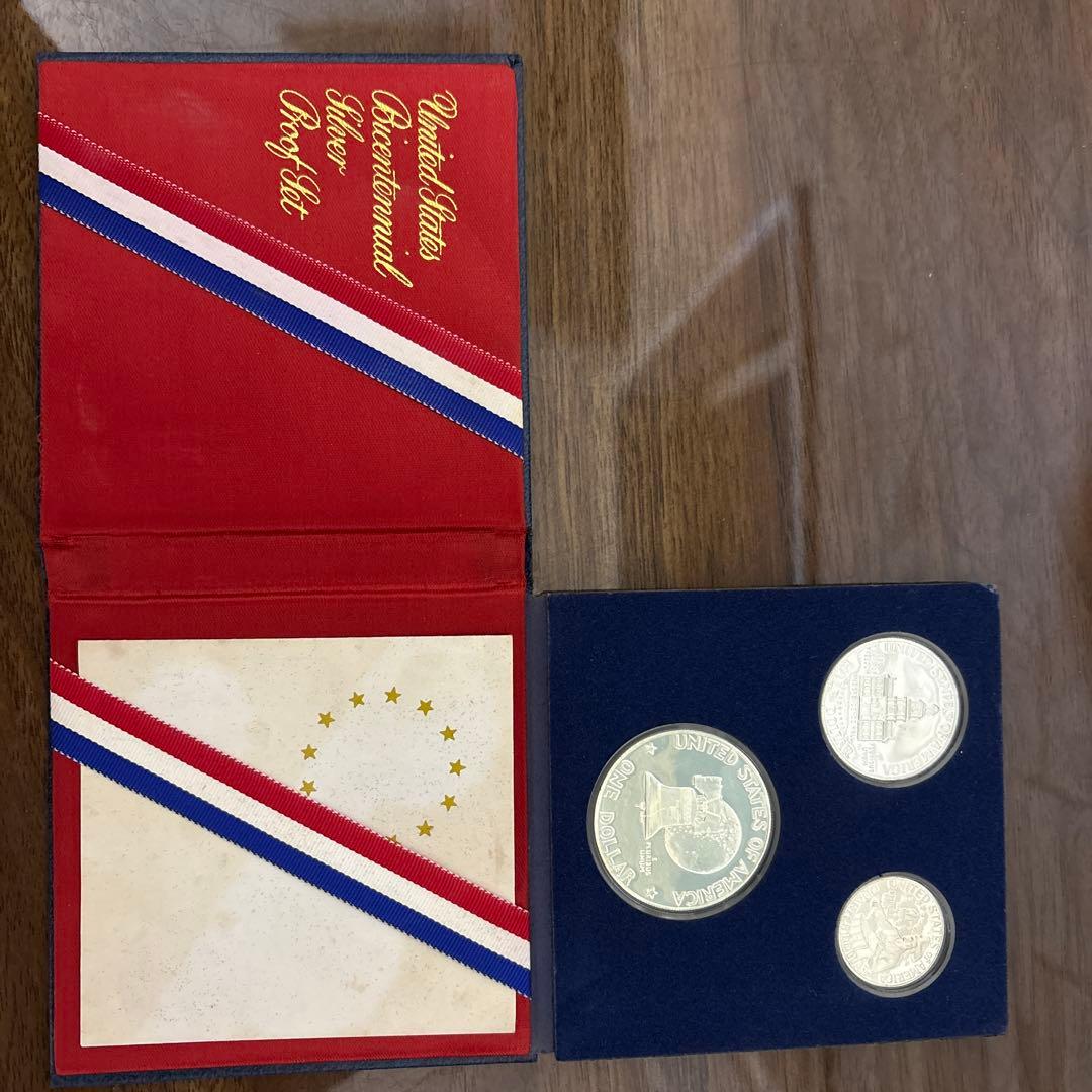 アメリカ建国200周年記念 シルバープルーフセット 3種【銀貨3枚・40%銀】