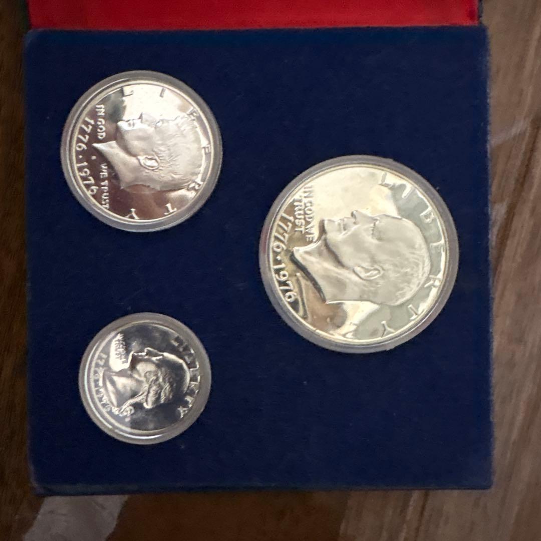 アメリカ建国200周年記念 シルバープルーフセット 3種【銀貨3枚・40%銀】
