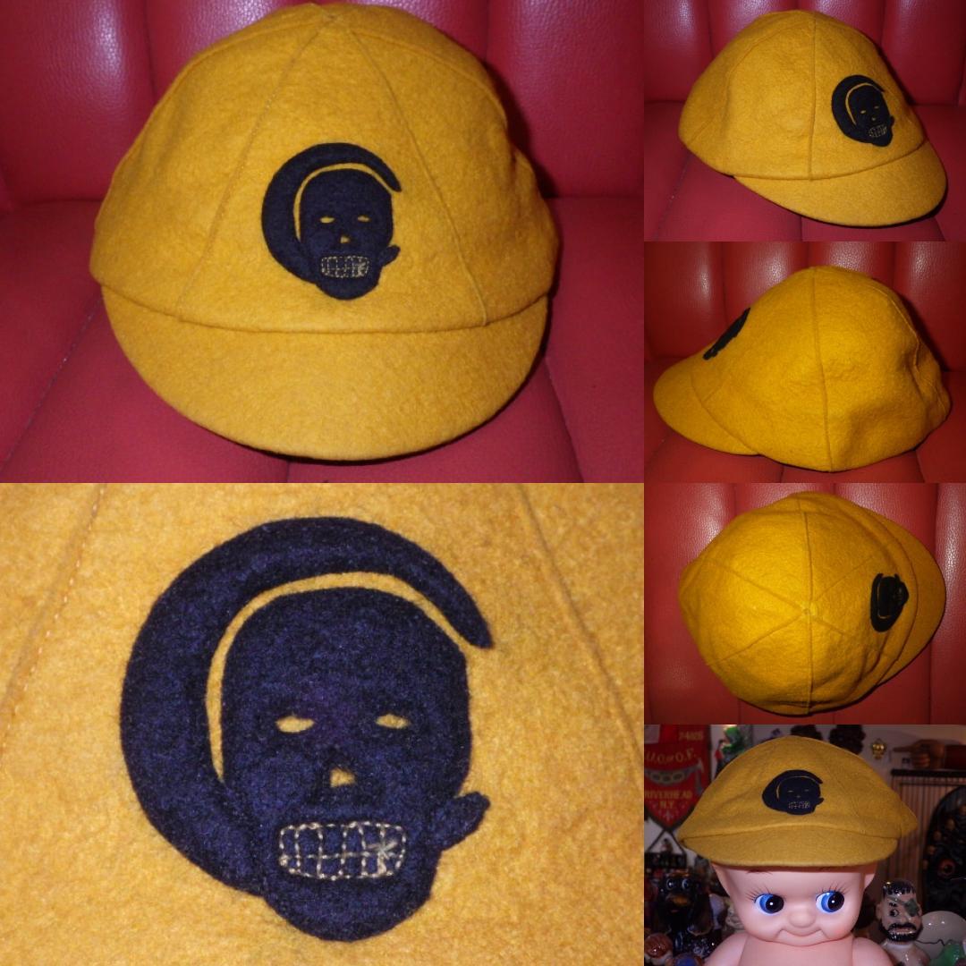 50’S★ΒΘΠ★スカル★キャップ★帽子★カレッジ★ワッペン★インテリア雑貨★