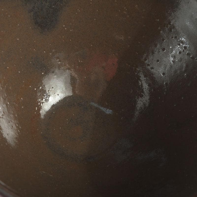 茶道具　桶谷定一作　灰被　天目茶碗　仕覆付　共布共箱　C　9487