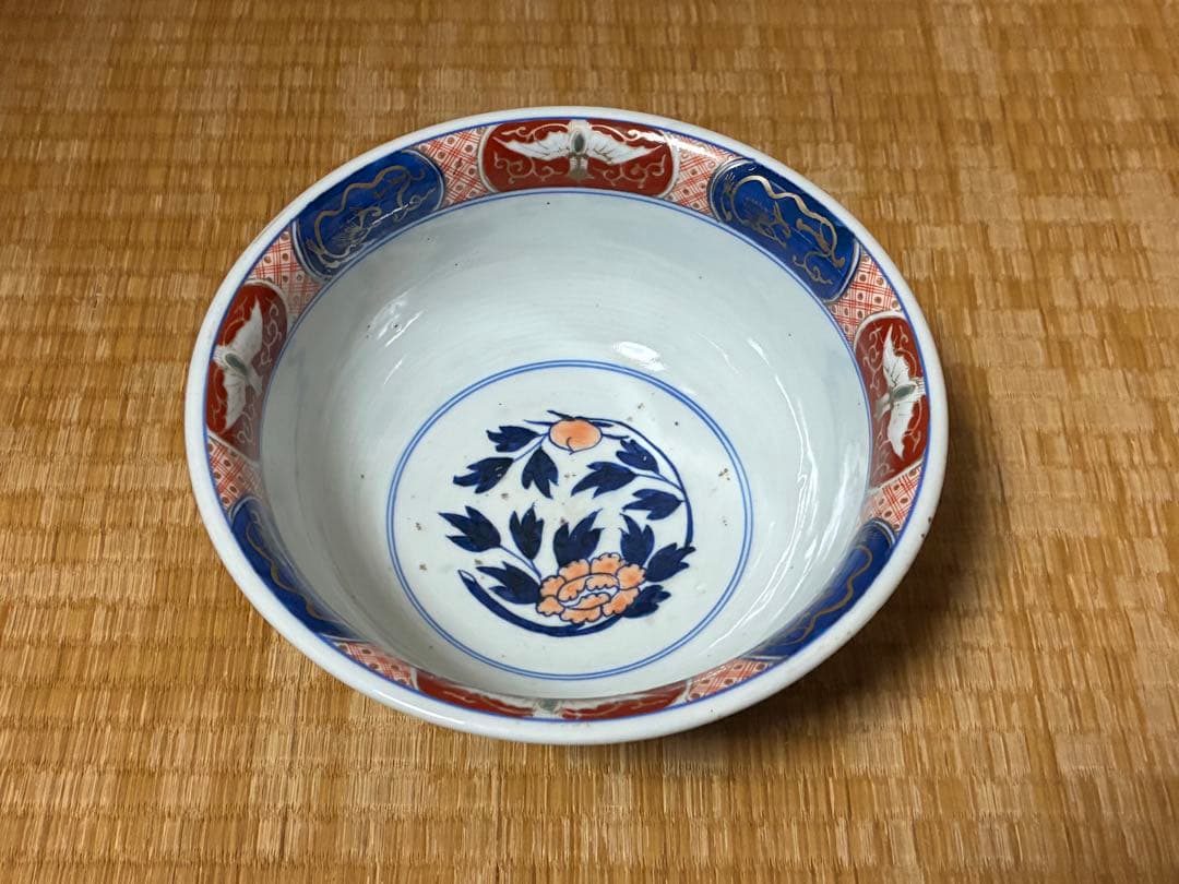 古伊万里 色絵 金彩 深鉢 水指 盛鉢 【太明成化年製】蓋付 有田焼 中国