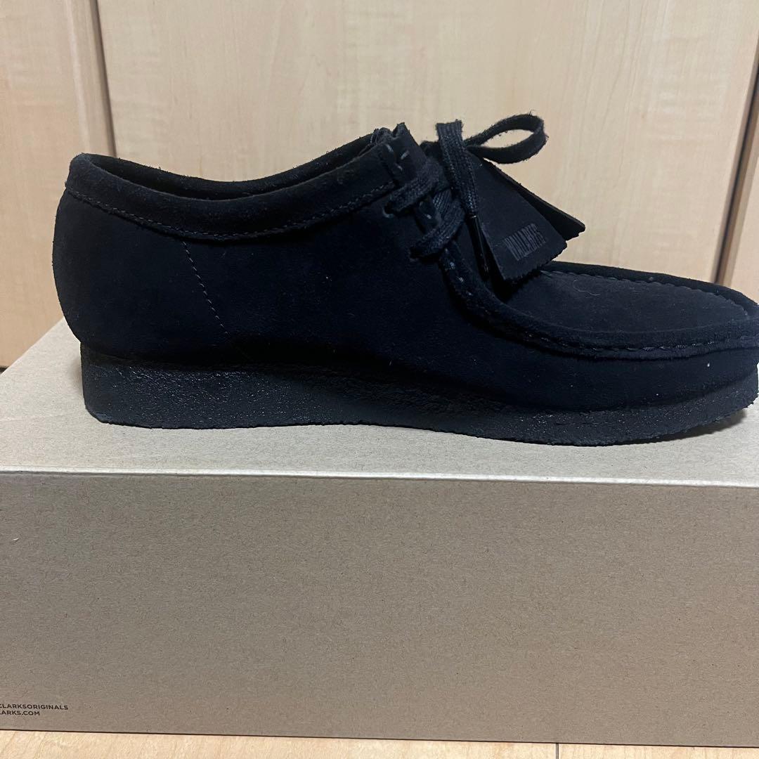 美品 Clarks WALLABEE ワラビー 26.5 ブラック ラバーソール