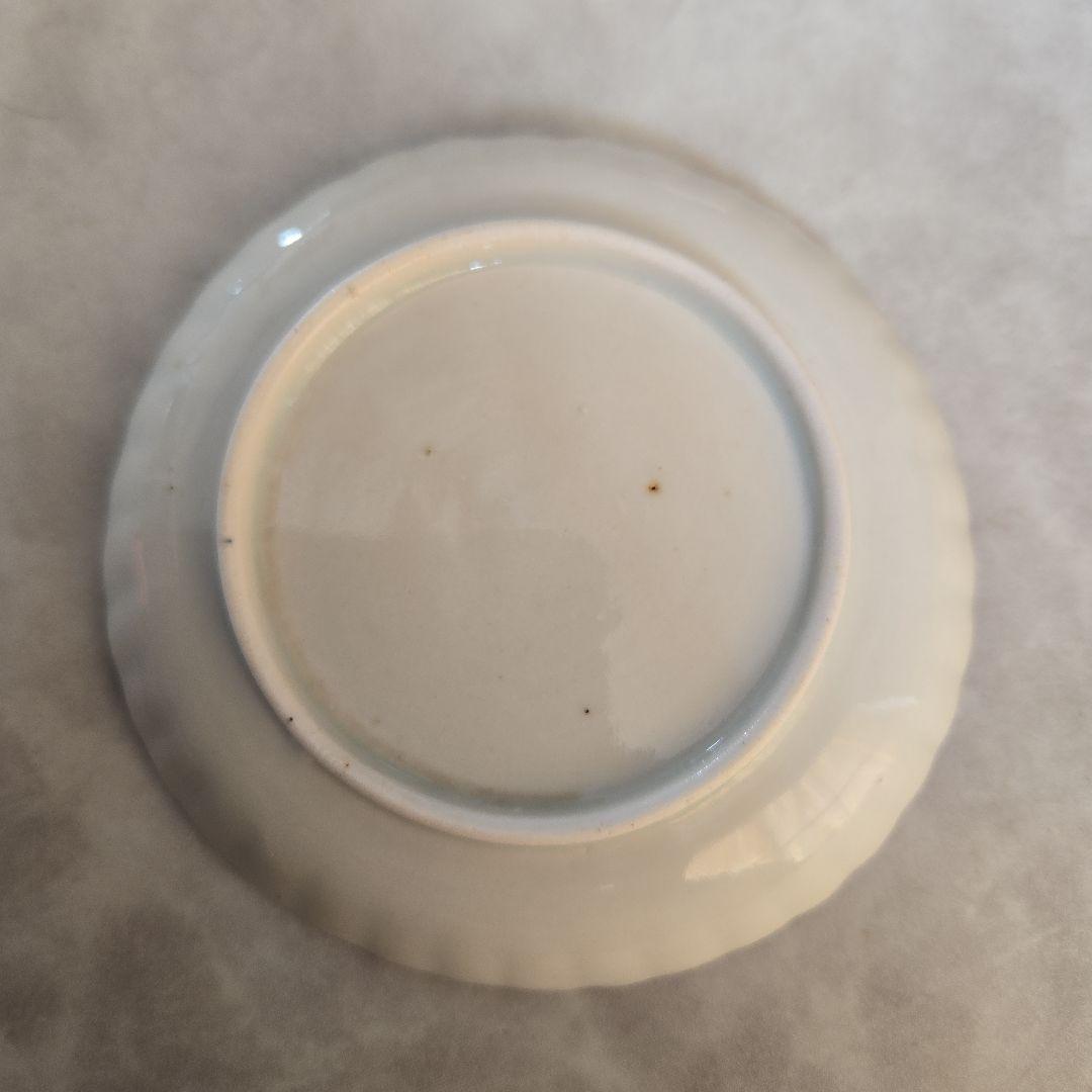 古伊万里　菊花　鎬　小皿　豆皿　江戸時代　アンティーク　骨董