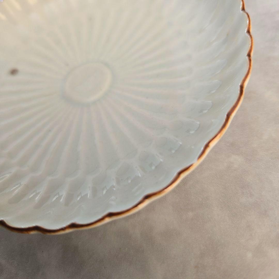 古伊万里　菊花　鎬　小皿　豆皿　江戸時代　アンティーク　骨董