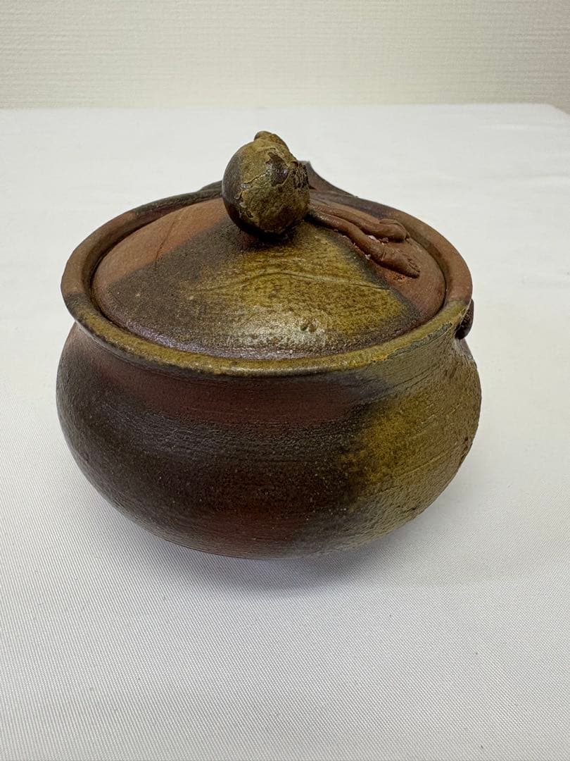 備前焼　奥本健一 宝瓶 瓢箪摘宝瓶 共箱