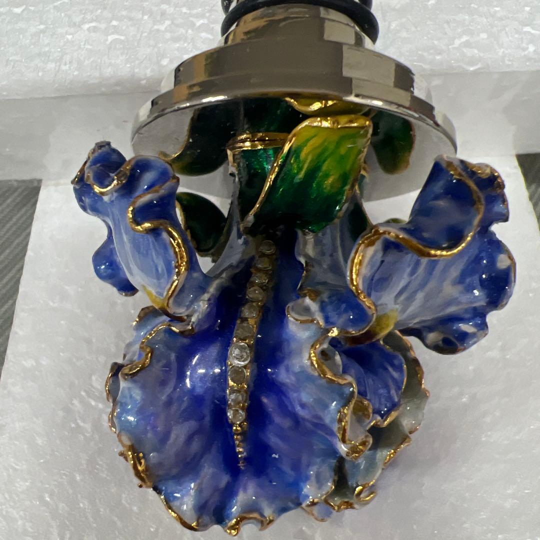 青い花のワインボトルストッパー