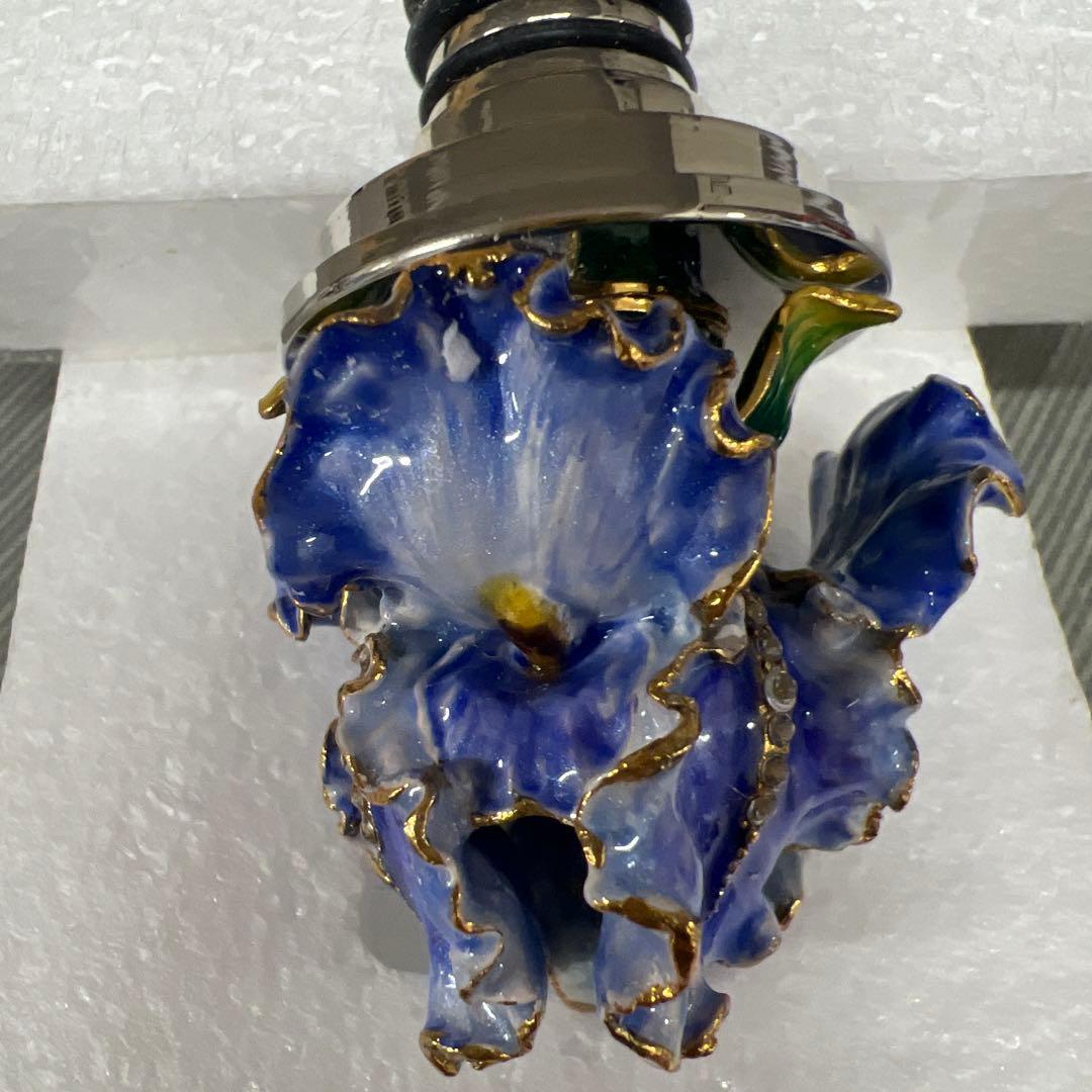 青い花のワインボトルストッパー