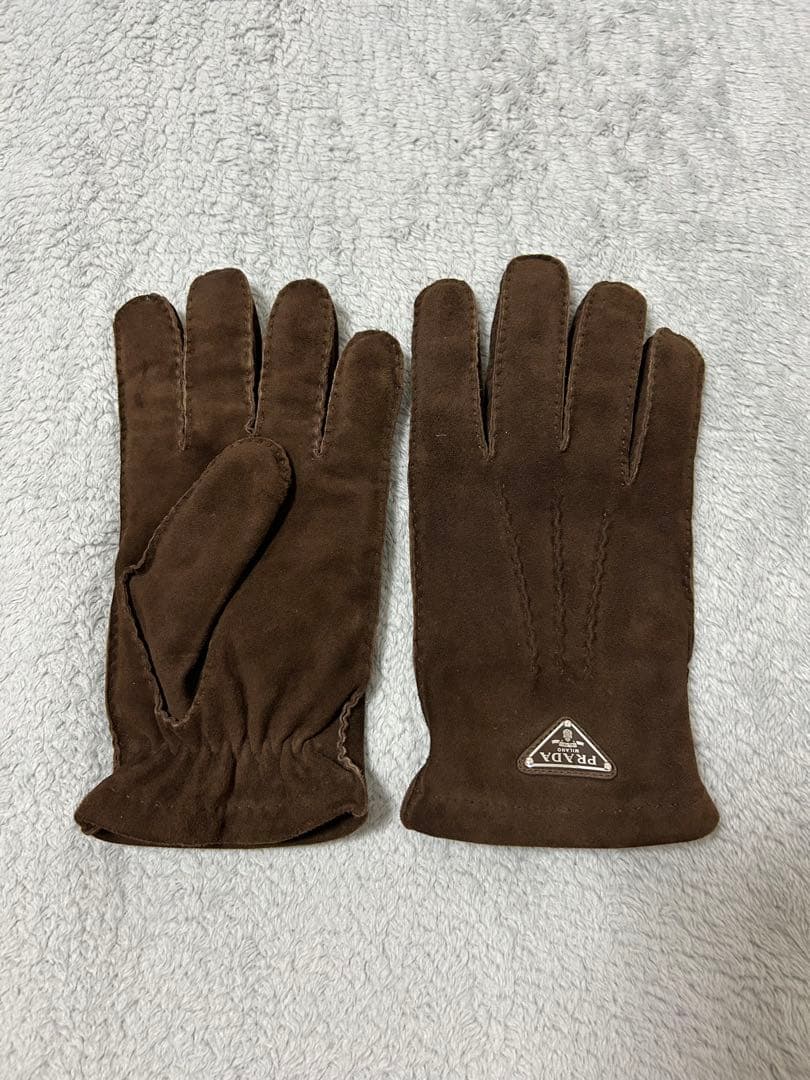 PRADA プラダ スエードレザー手袋 ブラウン 正規品 高級