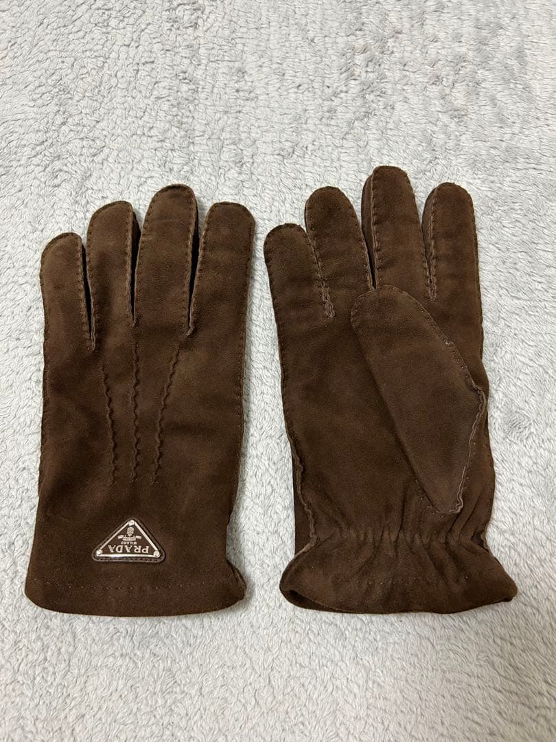 PRADA プラダ スエードレザー手袋 ブラウン 正規品 高級