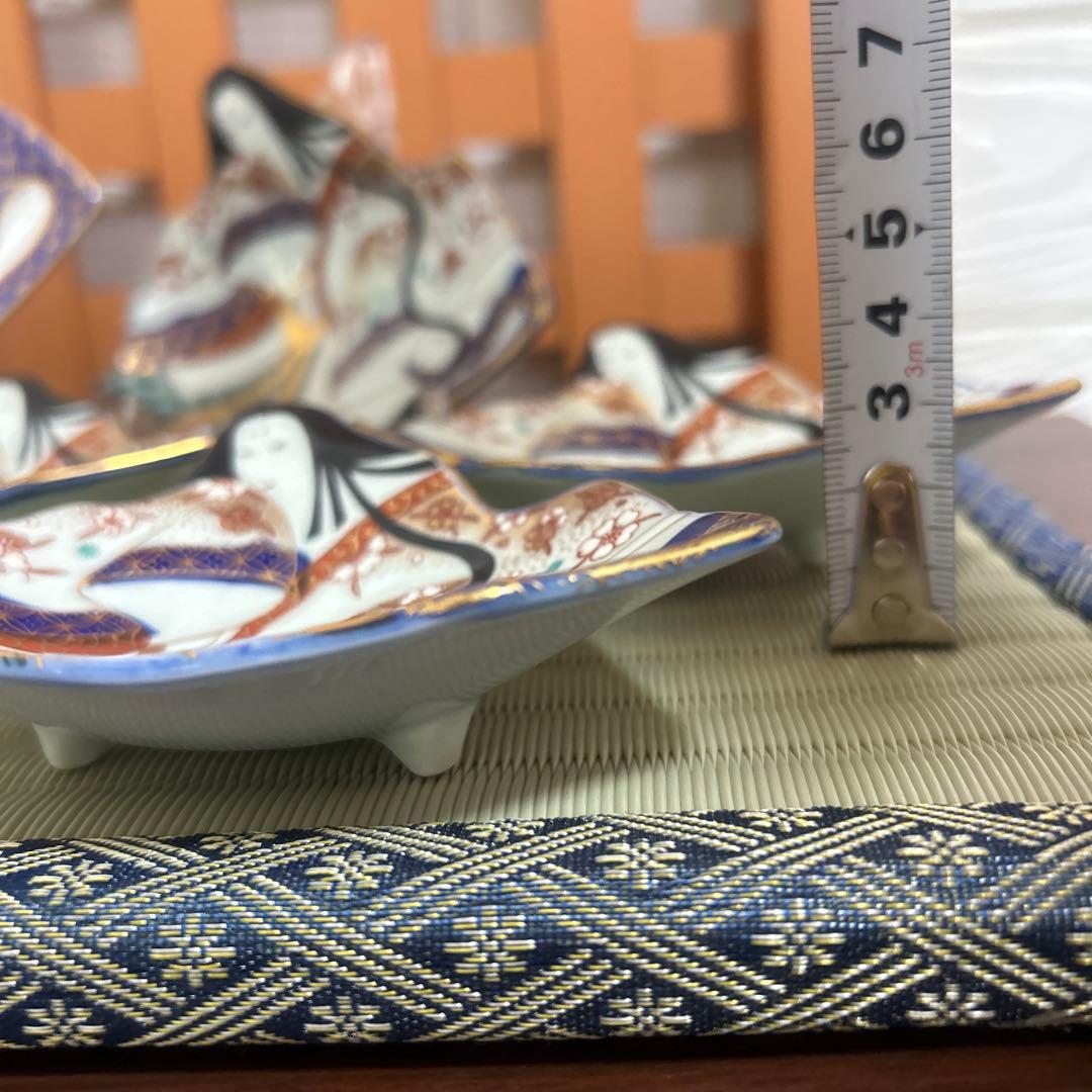 賞美堂　其泉　有田焼　姫型　銘々皿　6枚　まとめ売り　希少