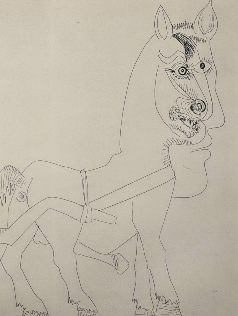 【真作】【複製】複製画　パブロ・ピカソ　エロチカシリーズ　独創的な線描画　W36