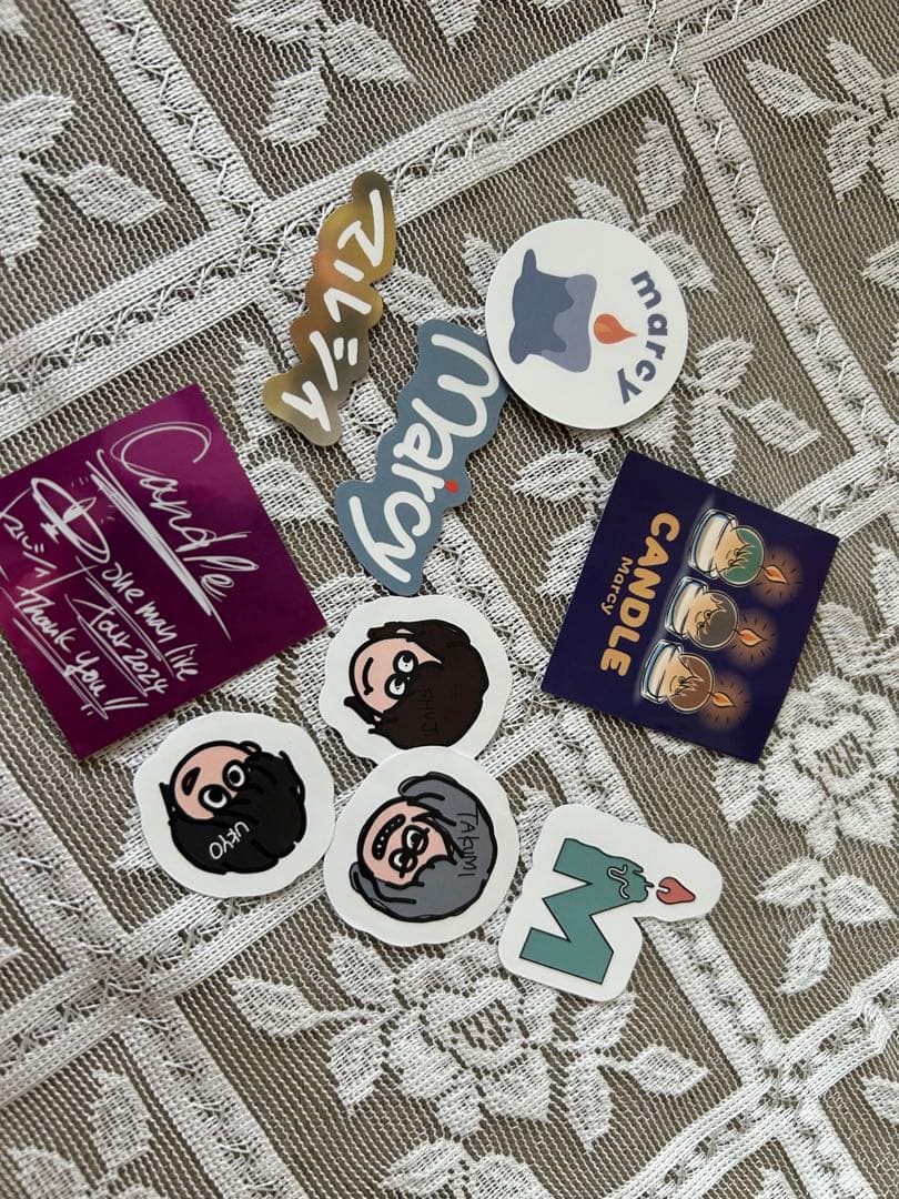 【美品】マルシィ タオル　リストバンド　銀テープ　ファンクラブ限定　ステッカー