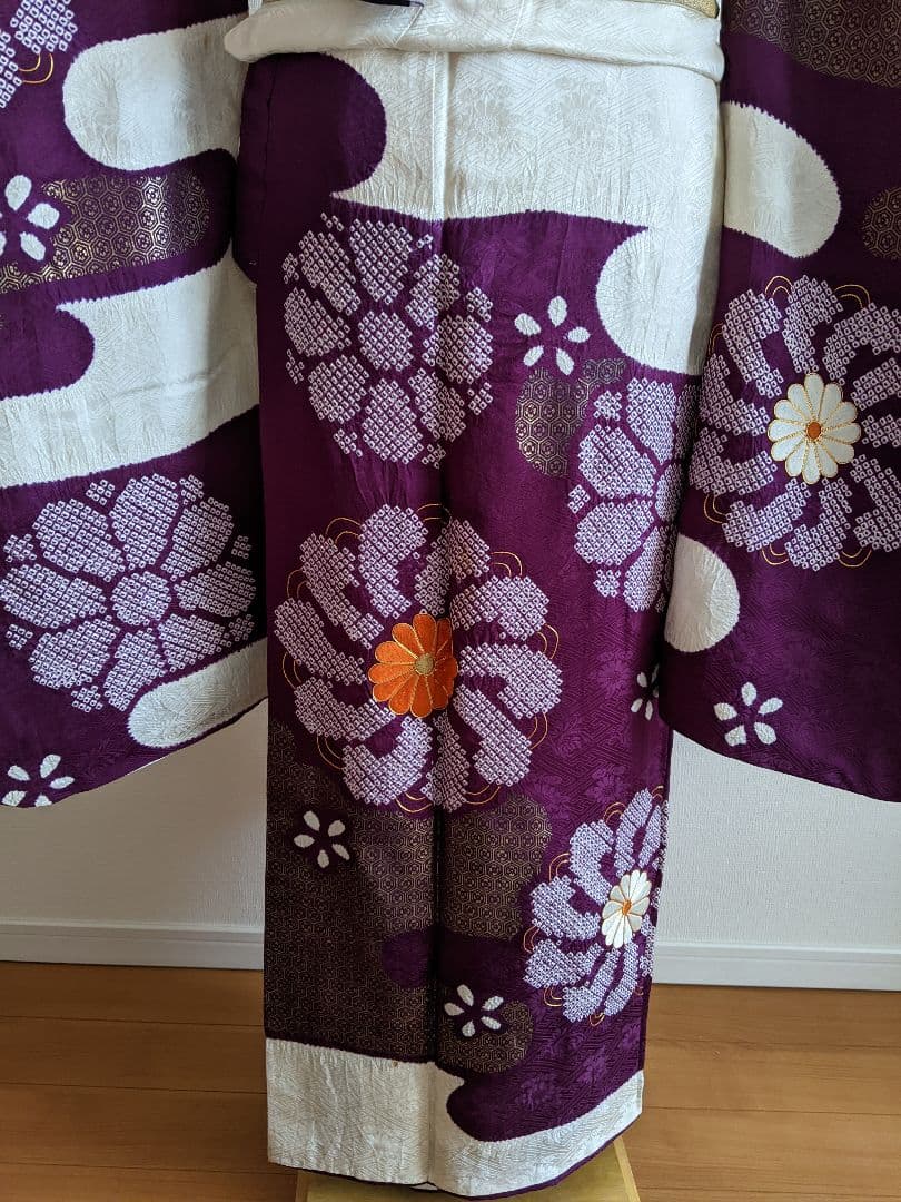 ◆成人式・結婚式 アンティークお振袖【✨鈴乃屋のお振袖】正絹 パープル