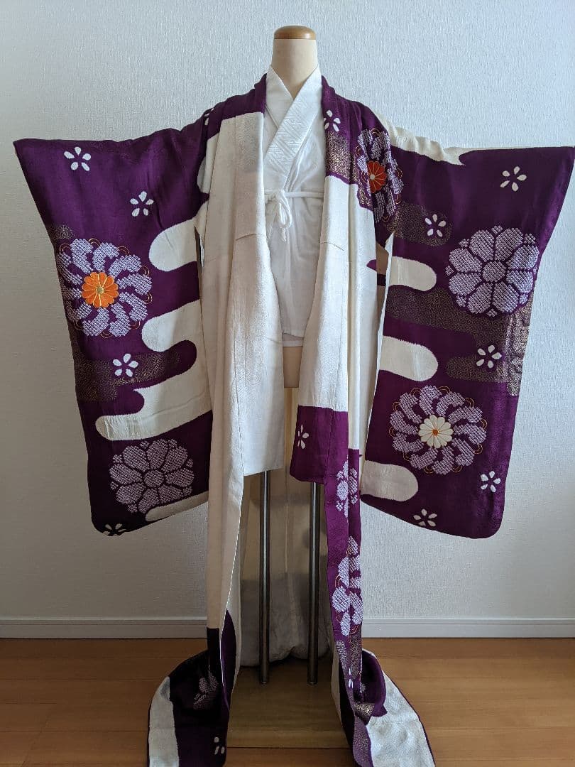 ◆成人式・結婚式 アンティークお振袖【✨鈴乃屋のお振袖】正絹 パープル