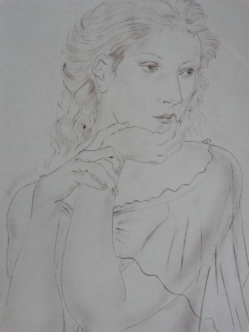 藤田嗣治、「Femme au chale de mousseline」