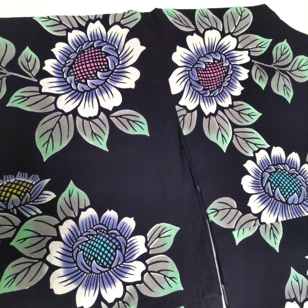 竺仙　浴衣　木綿　注染浴衣　ひまわり