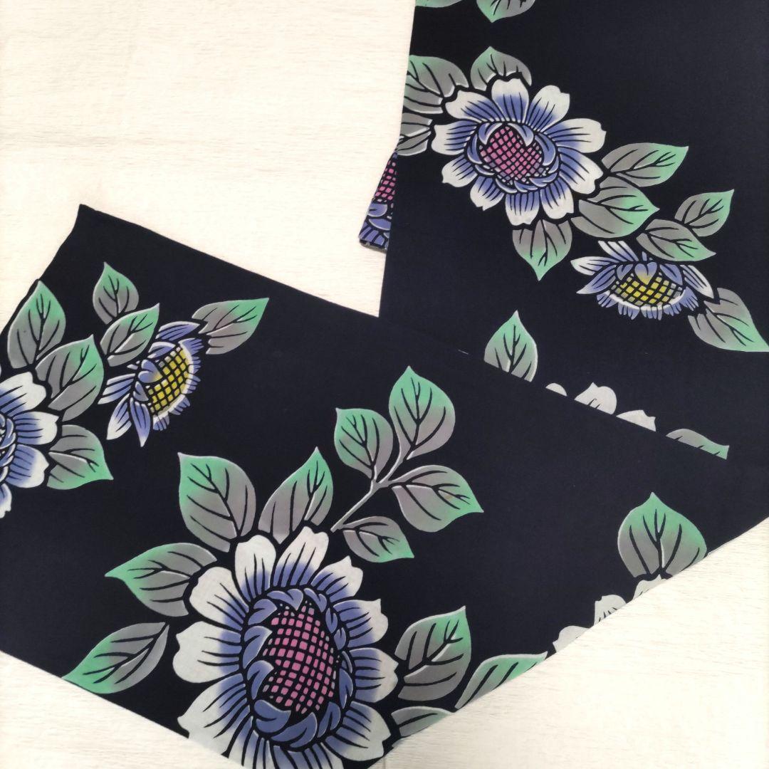 竺仙　浴衣　木綿　注染浴衣　ひまわり