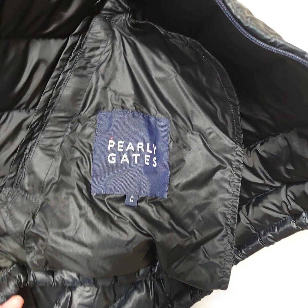 【美品】PEARLY GATE パーリーゲイツ 半袖ダウンジャケット ブラック